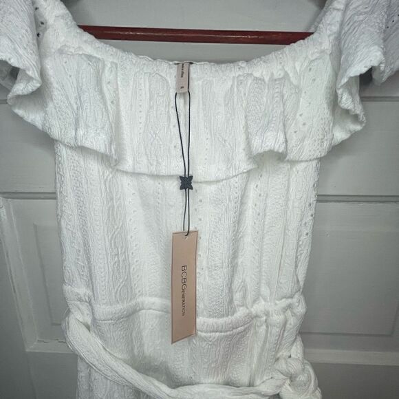 NWTs BCBGeneration Eyelet Off Shoulder Mini Dress - Picture 9 of 13
